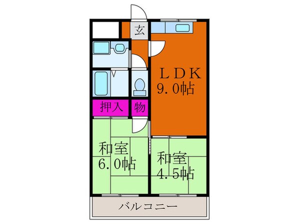 オ－クマンションの物件間取画像